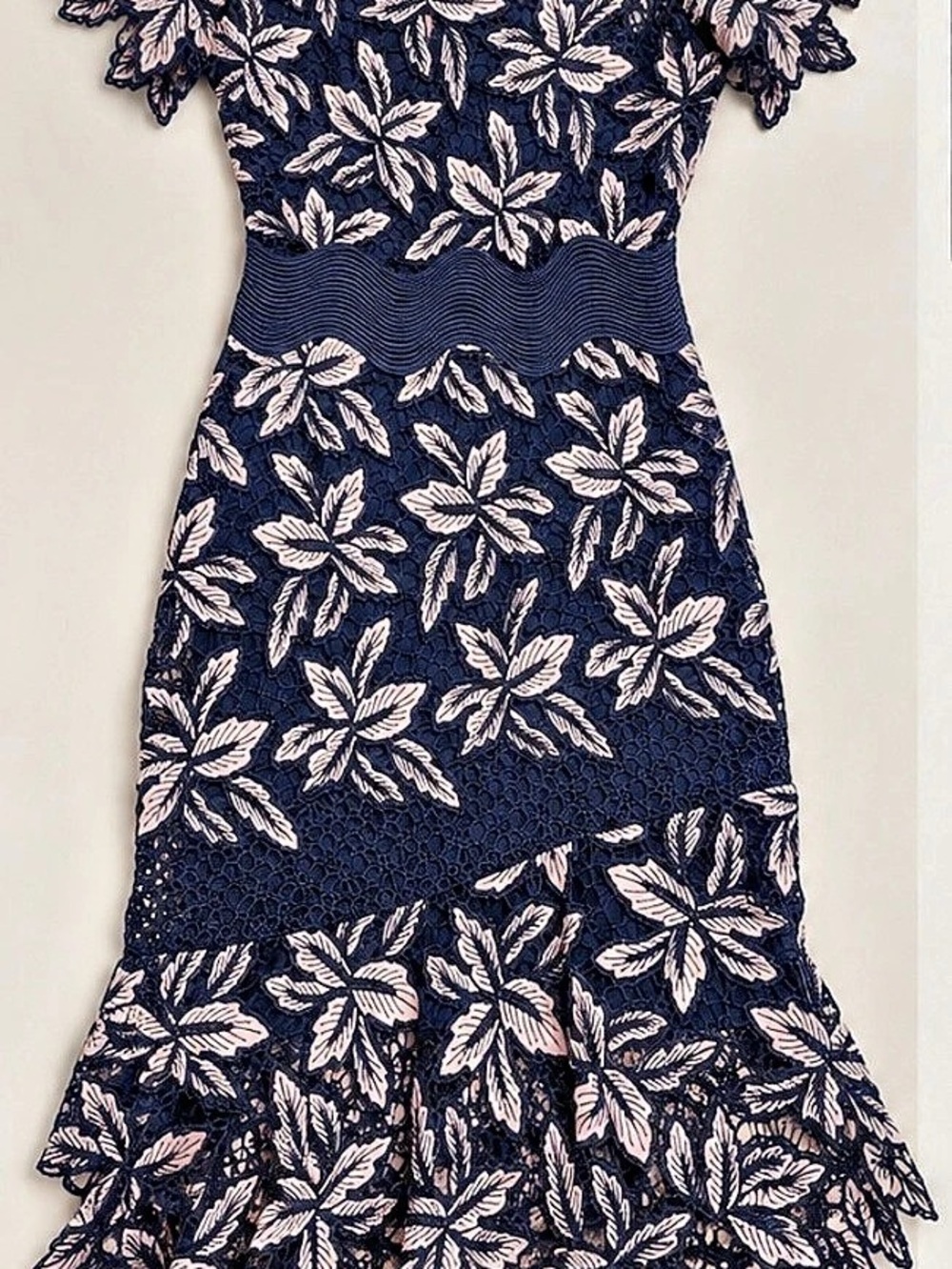 Sea New York Floral Lace Midi Dress